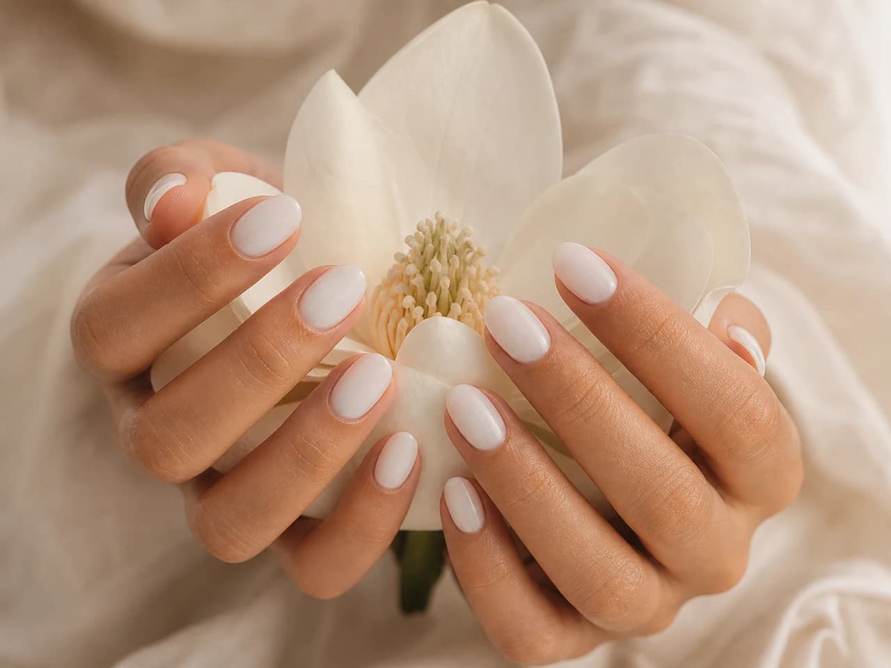 Milky nails