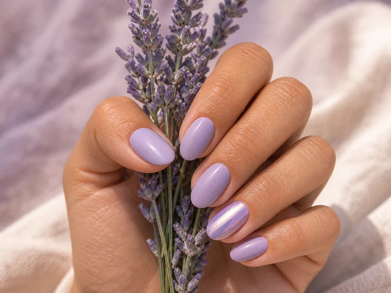 Lilac nails