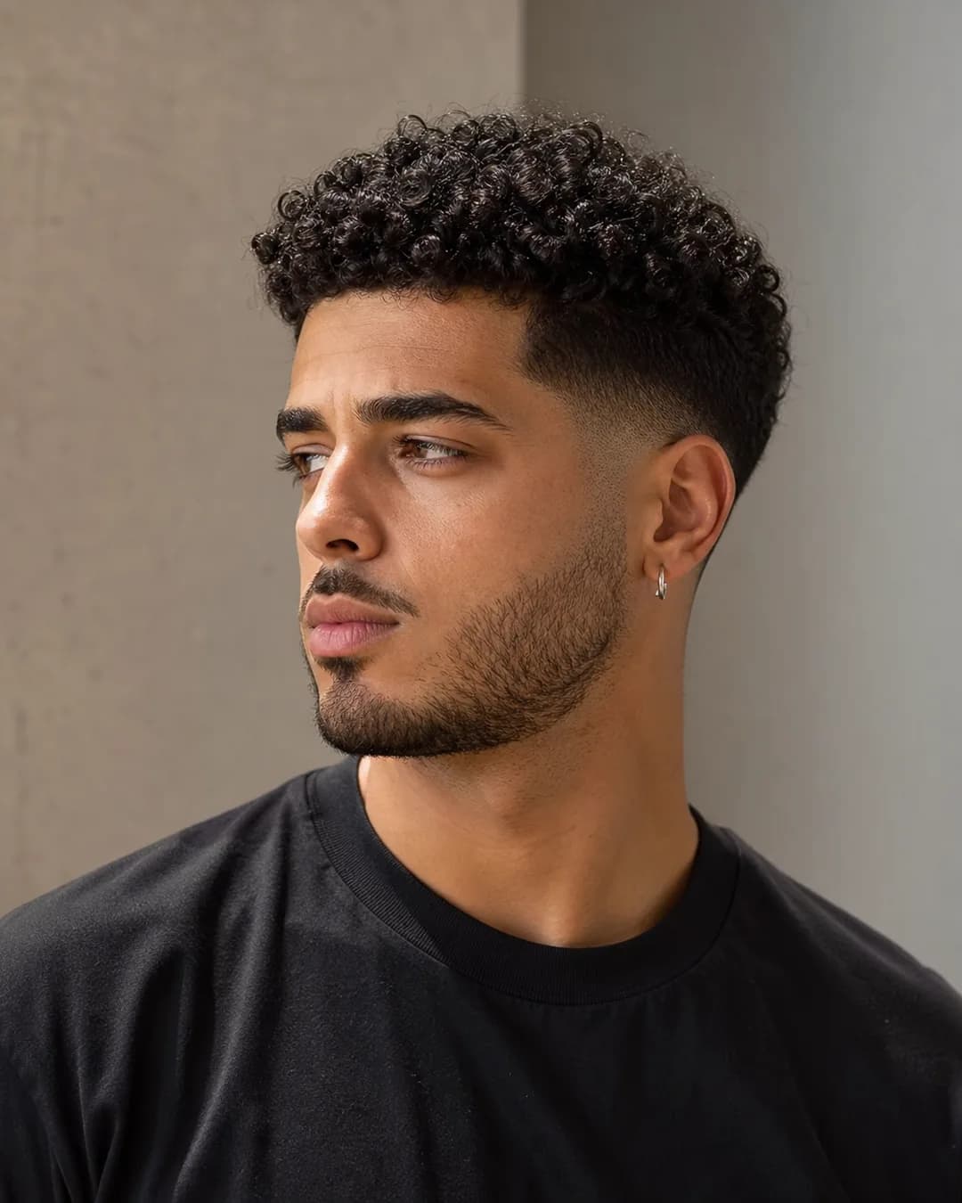 Afro Corto Plus Degradado - vista frontal y trasera exacta