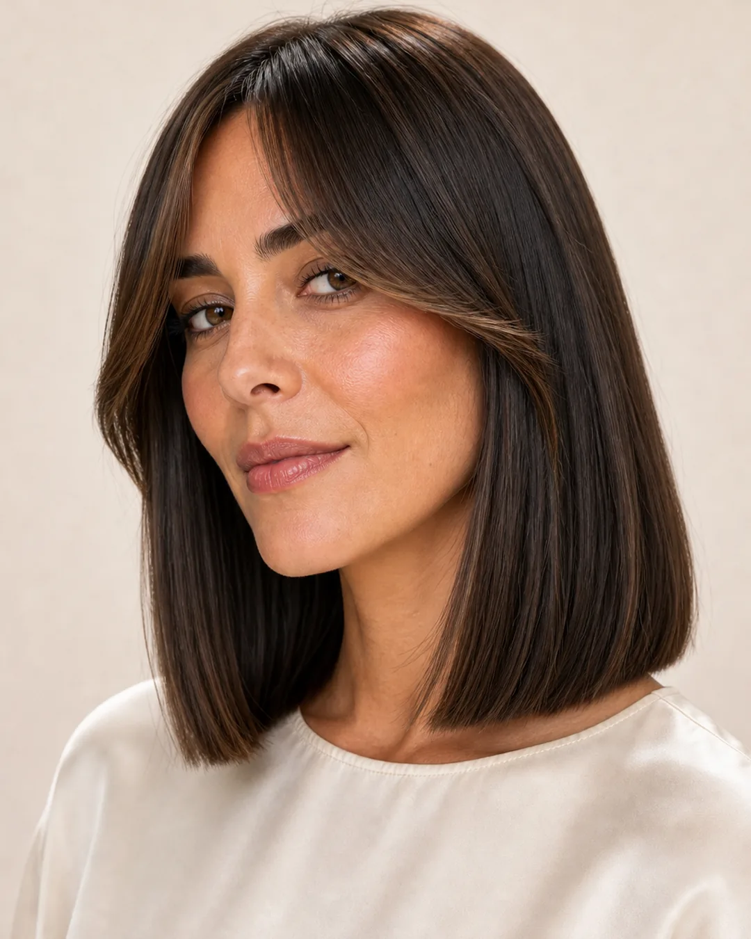 Blunt Bob Cortina — vista frontal y trasera exacta