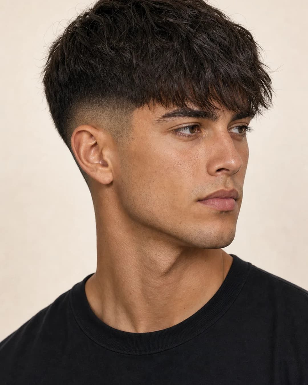 Boy Fringe Con Fade — vista frontal y trasera exacta