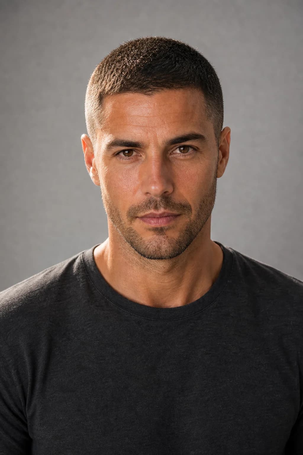 Buzz Cut Plus Degradado Bajo - vista frontal y trasera exacta