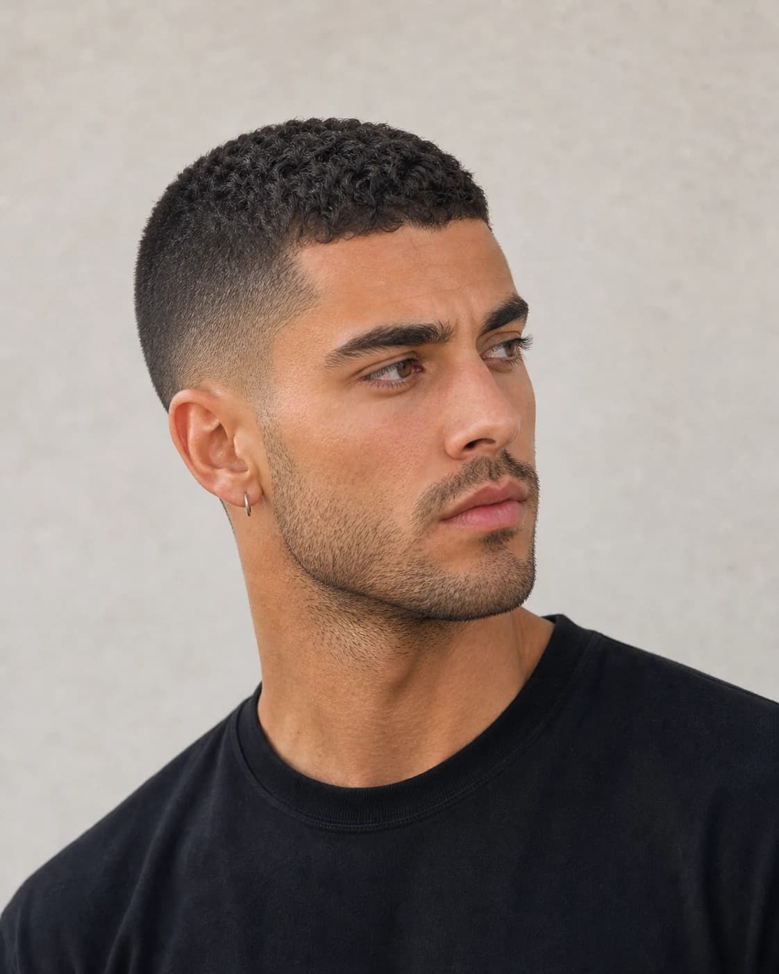 Buzz Cut Texturizado - vista frontal y trasera exacta
