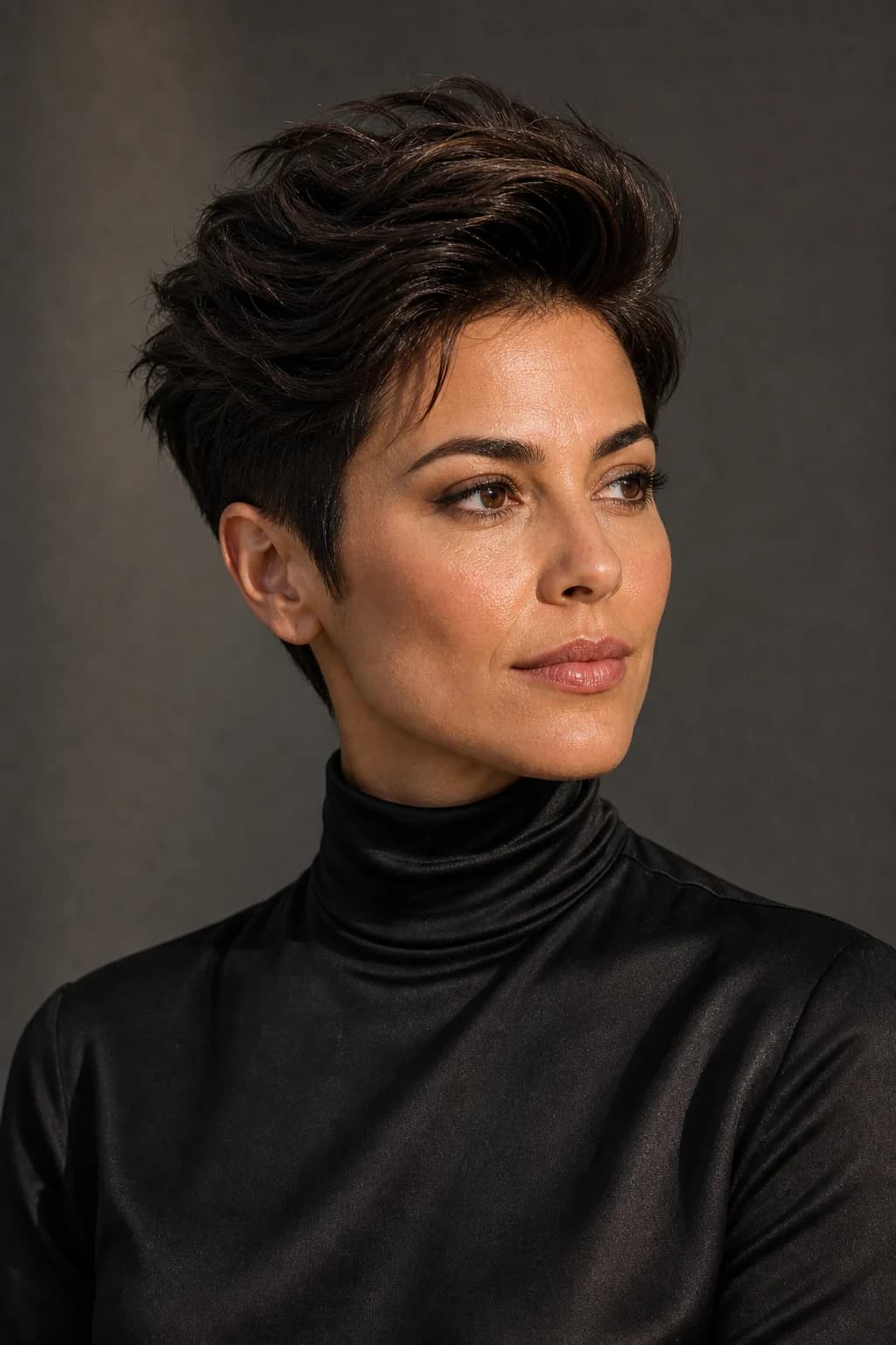 Pixie volumen corona cara triangular — crown lift signature