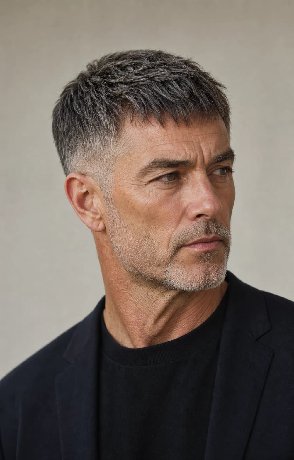Crop con flequillo desfilado — Crop hombre moderno