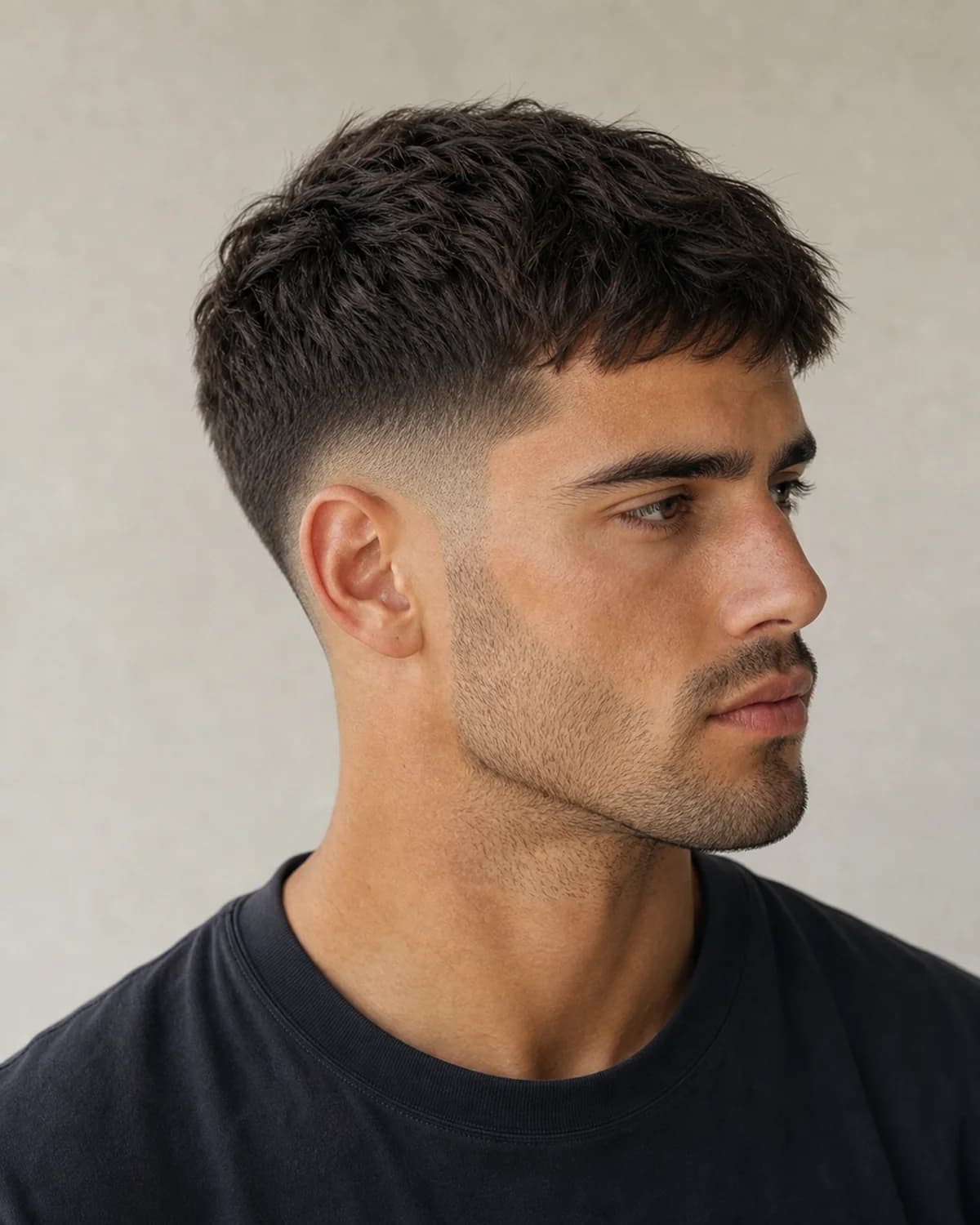 Degradado Bajo Limpio Hombre - vista frontal y trasera exacta