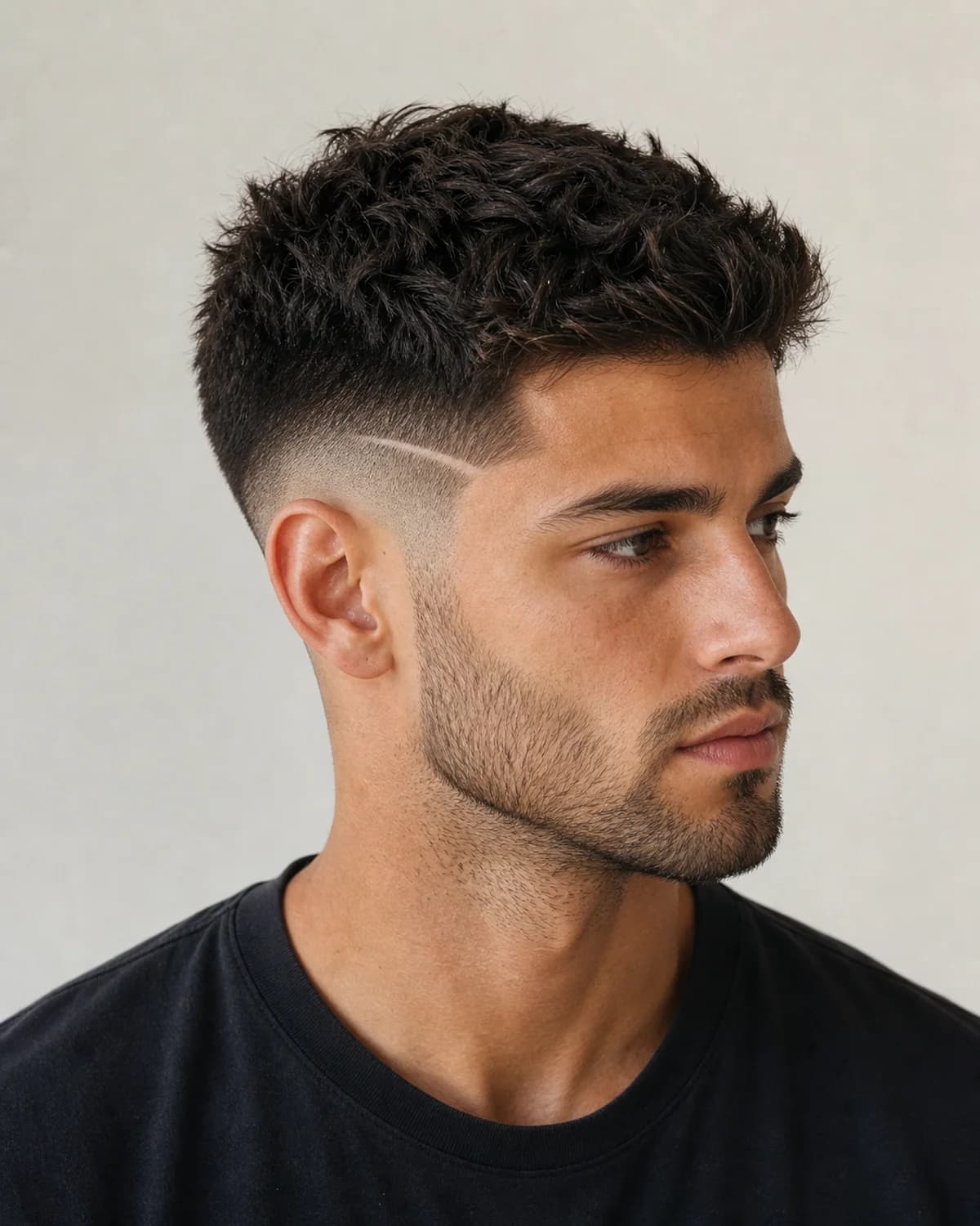 Degradado con shape line — Degradado bajo hombre