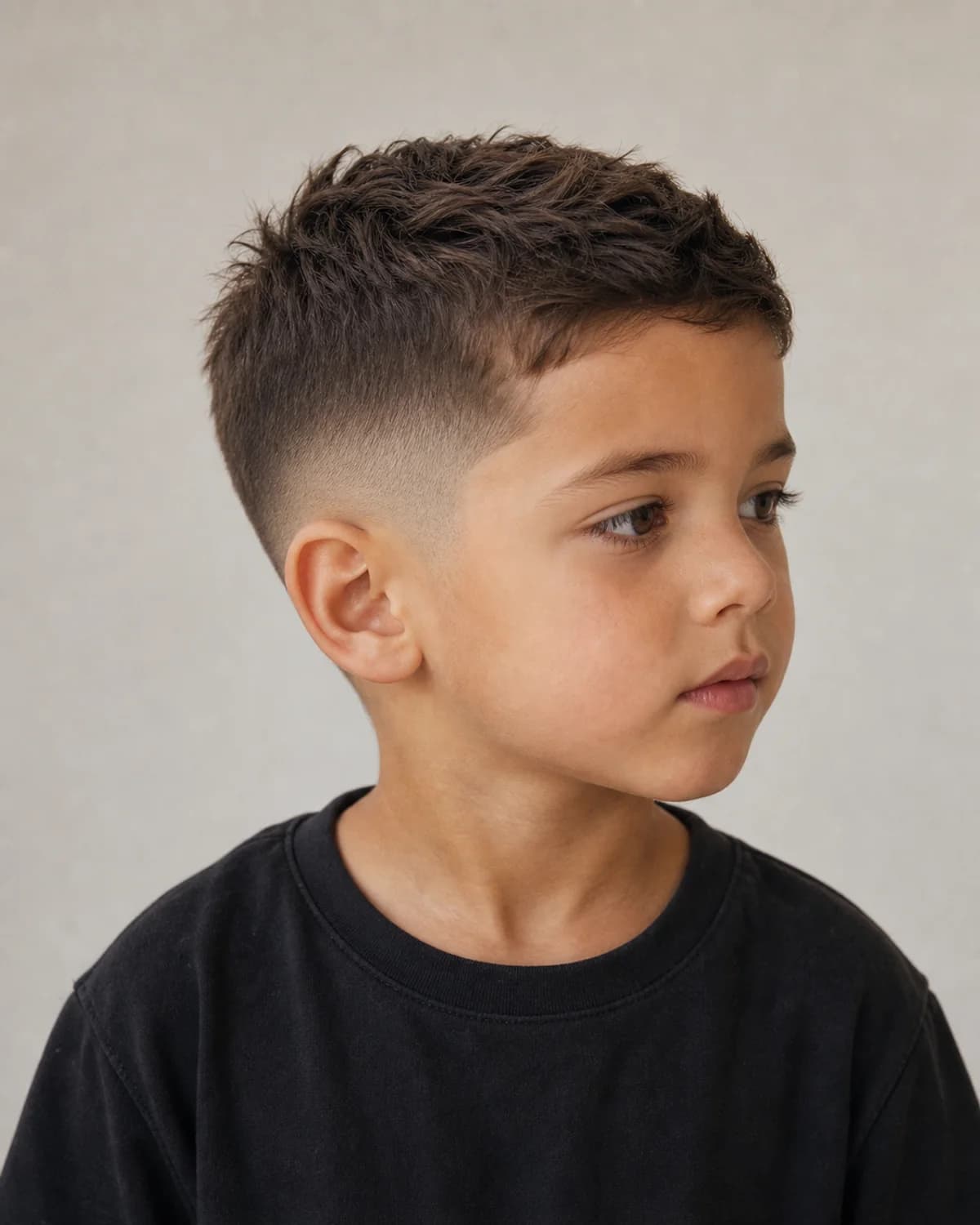 Degradado Infantil Bajo - vista frontal y trasera exacta