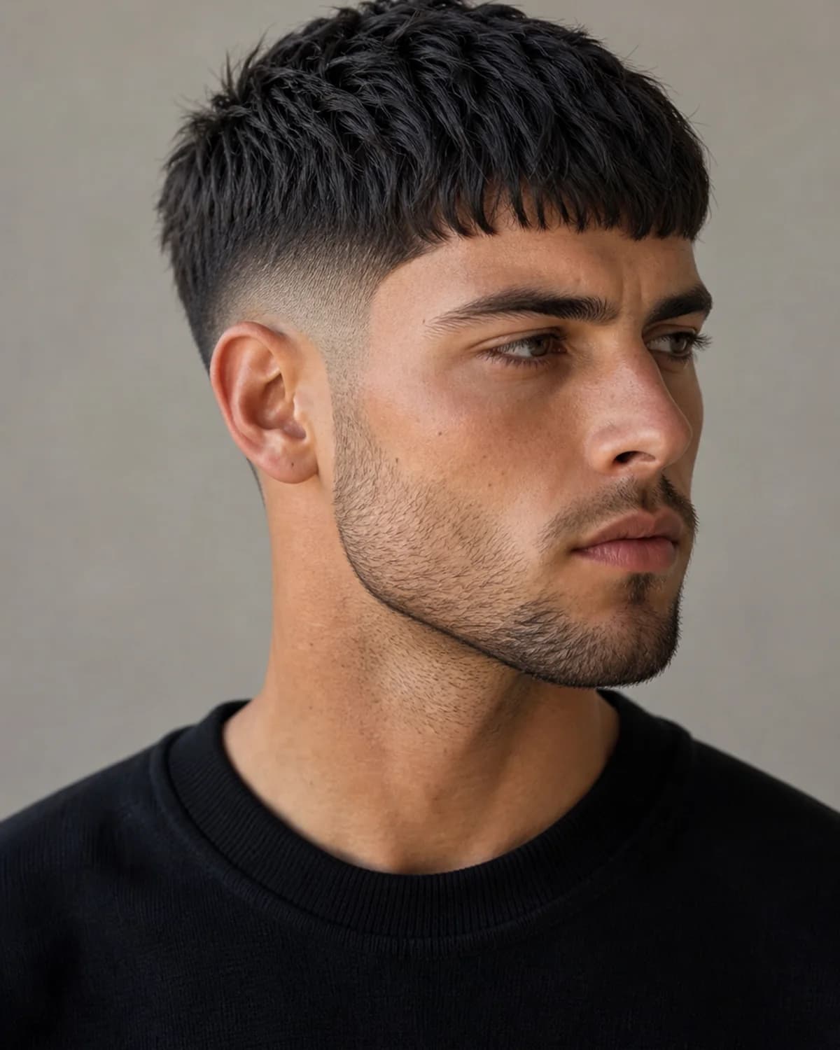 Francés + degradado bajo — Corte de pelo francés hombre