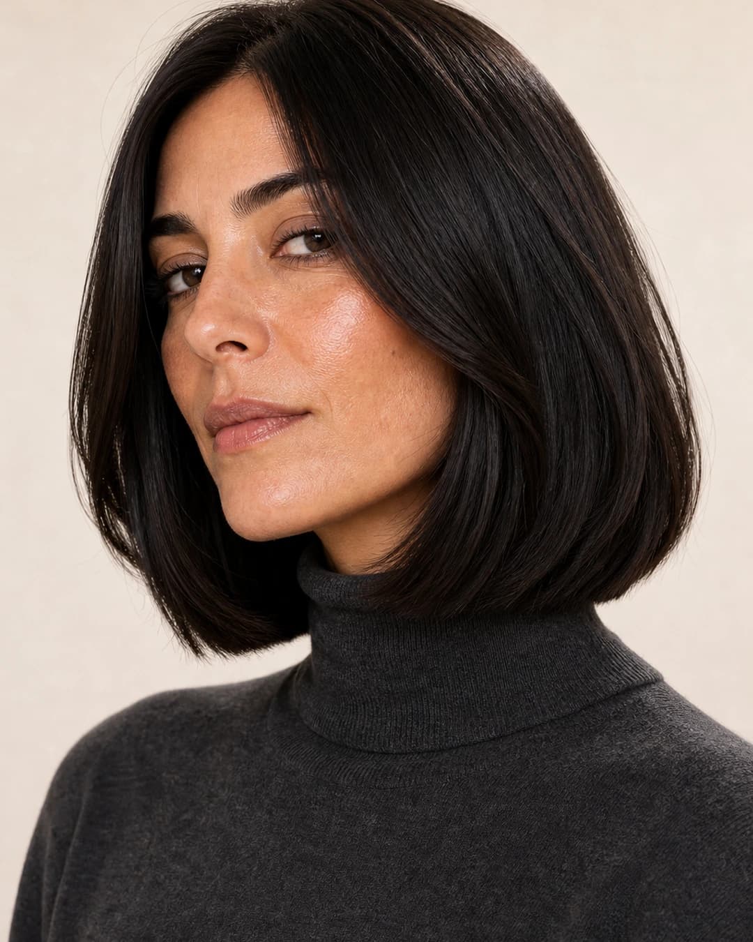 Italian Bob Pelo Grueso - vista frontal y trasera exacta