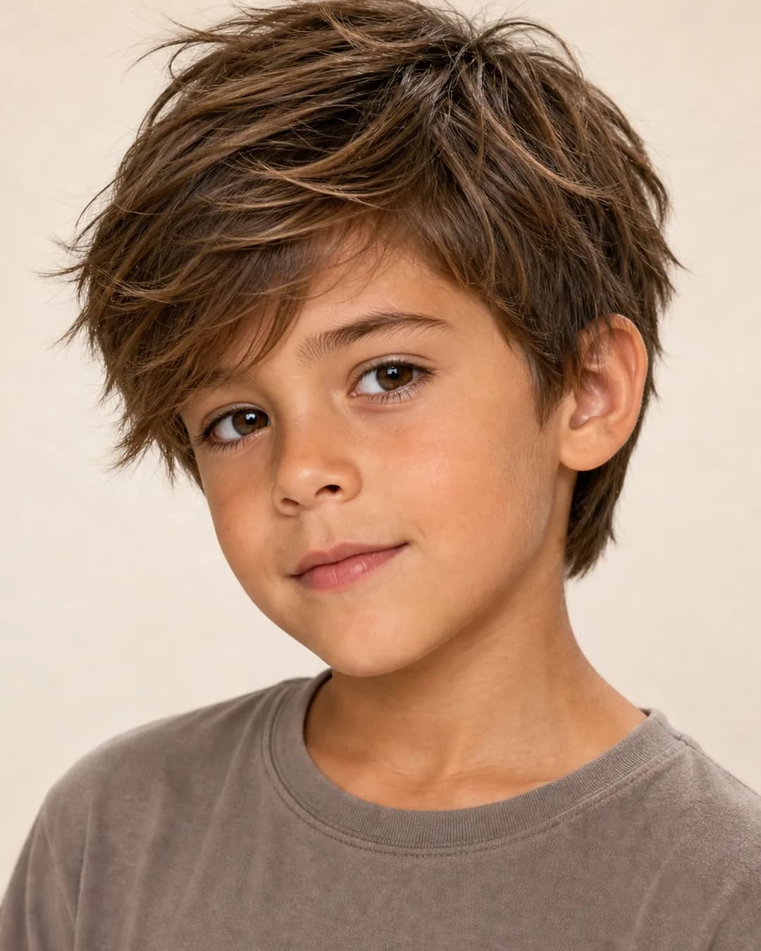 Messy Hair Flequillo Lateral — vista frontal y trasera exacta