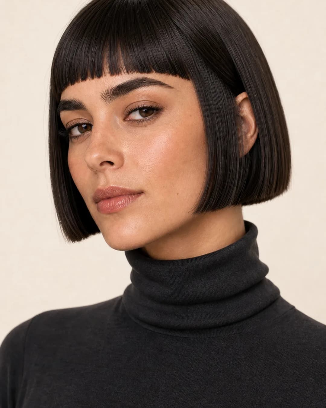 Microbob Flequillo Blunt — vista frontal y trasera exacta