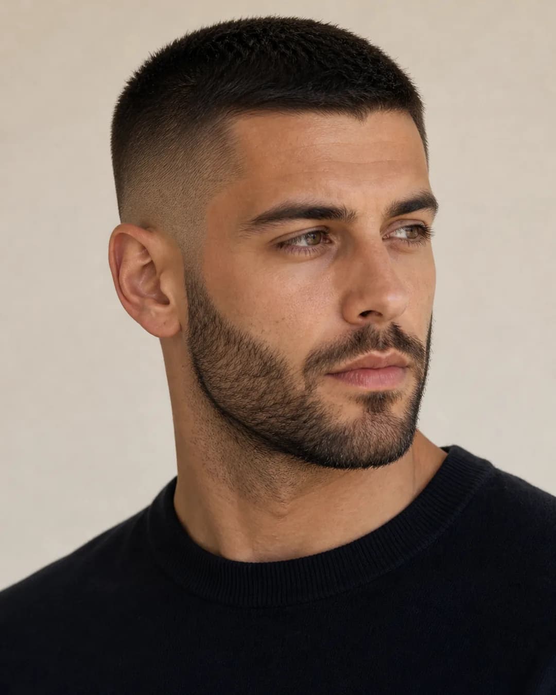 Militar + barba — Corte de pelo militar hombre