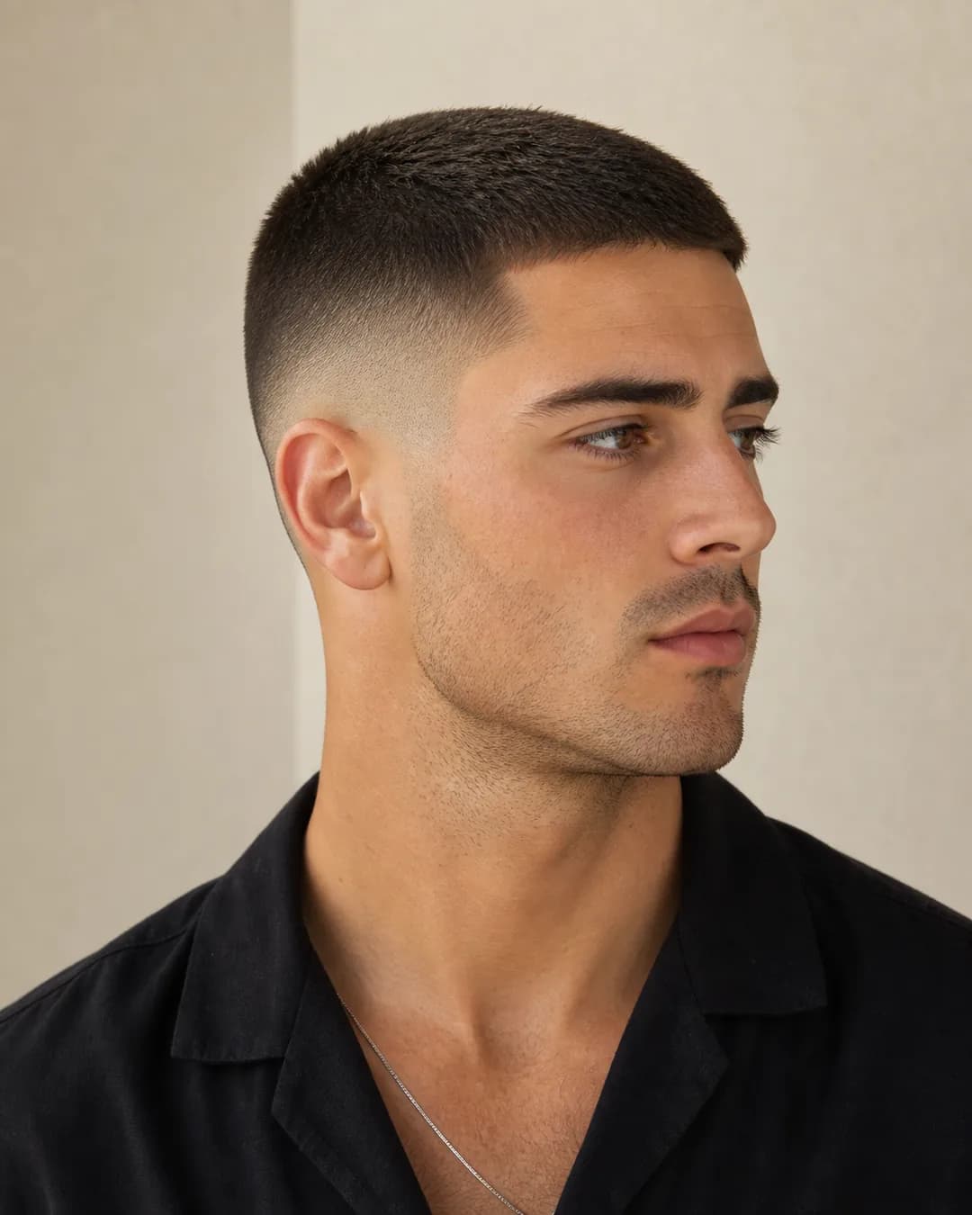 Militar + degradado bajo — Corte de pelo militar hombre
