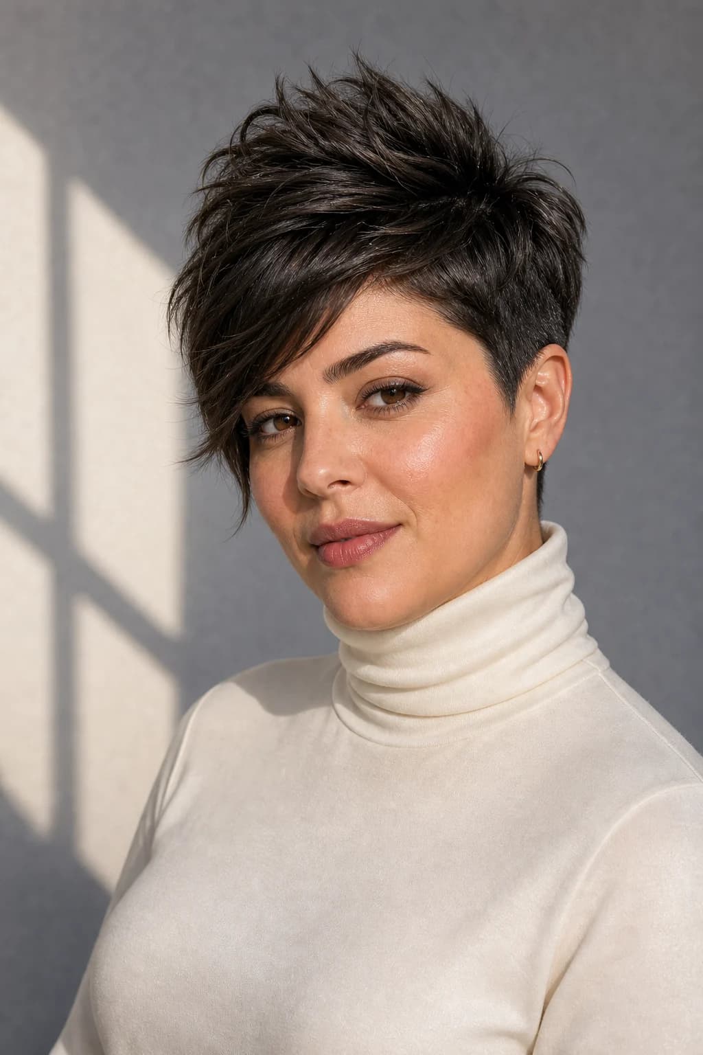 Pixie cara redonda — volumen superior alarga