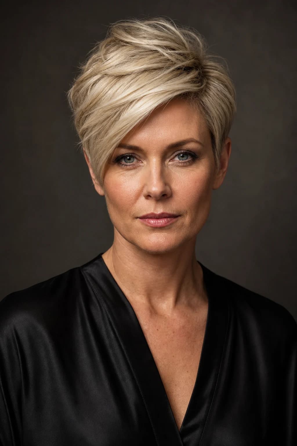 Charlize Theron pixie — Hollywood editorial blonde