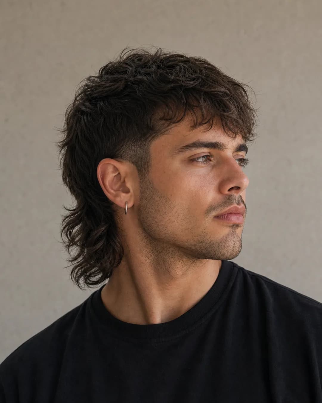 Mullet Moderno Hombre 2025 - vista frontal y trasera exacta