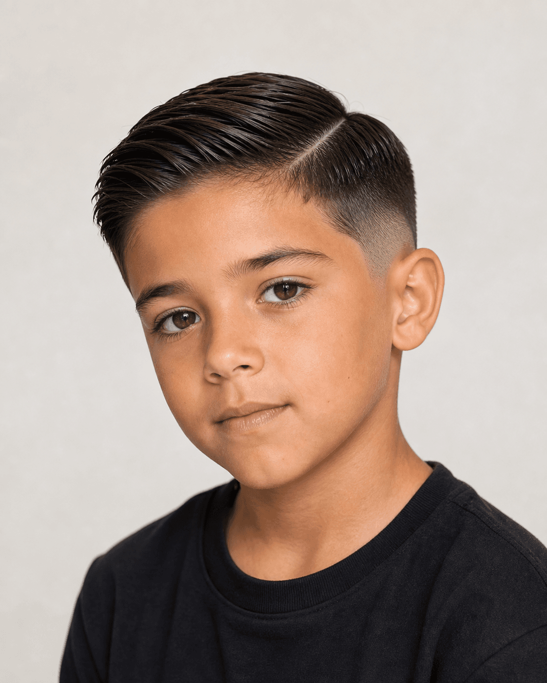 Degradado + side part — Degradado niño