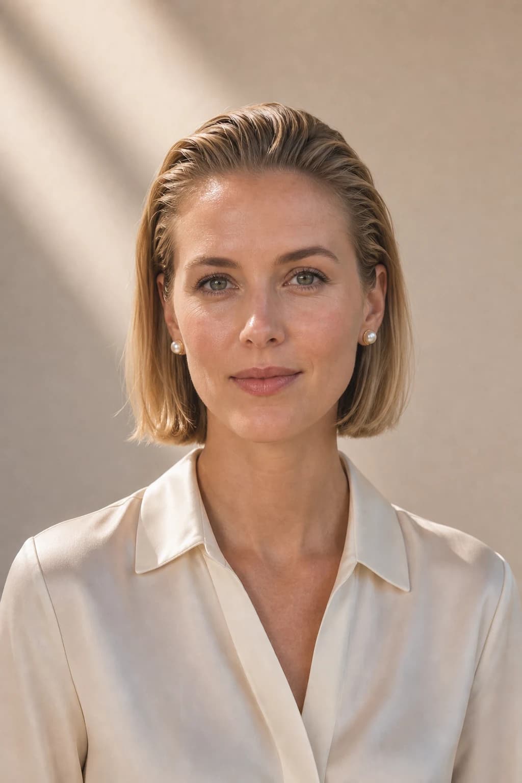 JFK Jr wife sleek bob slicked-back sutil wet