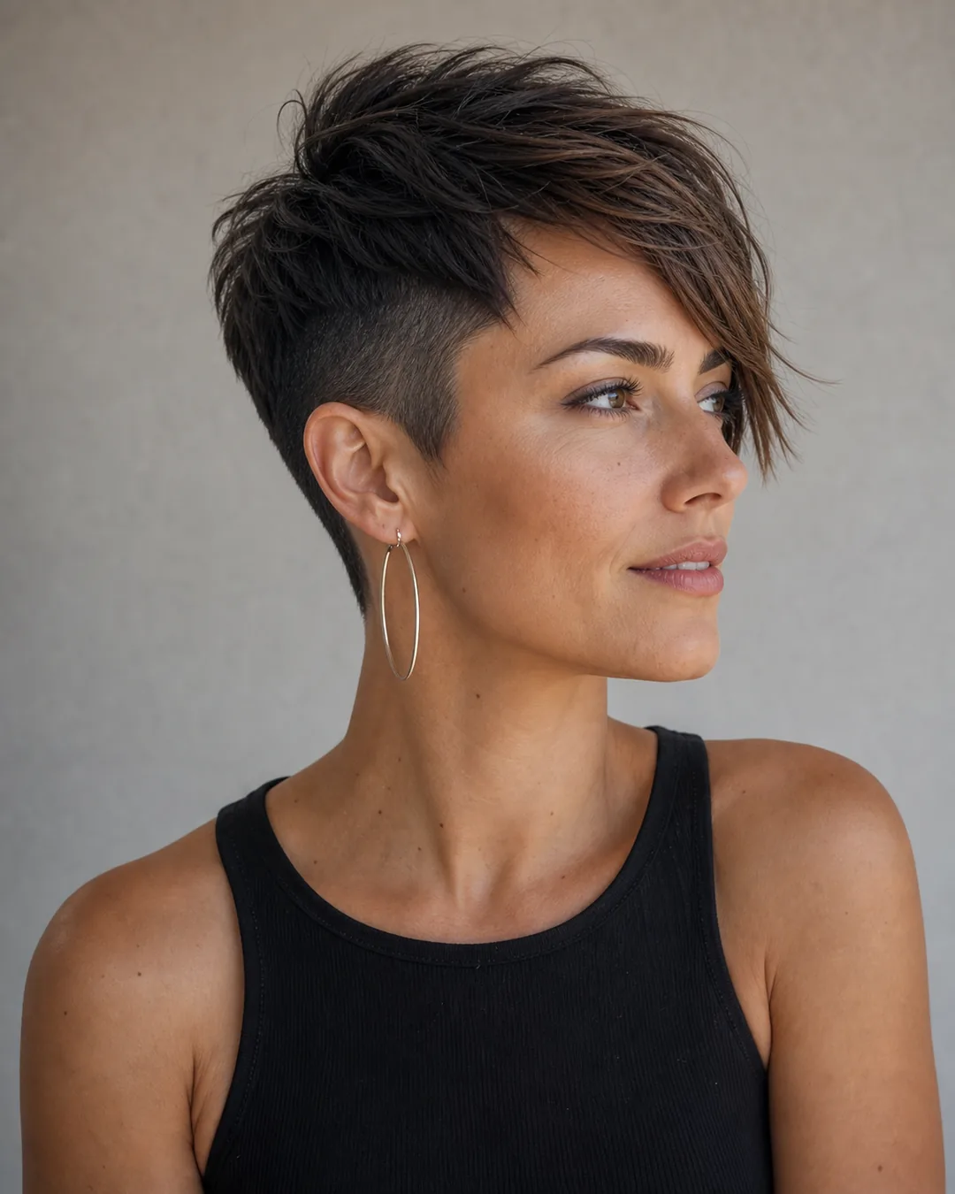 Pixie asimétrico moderno — Corte de pelo pixie mujer