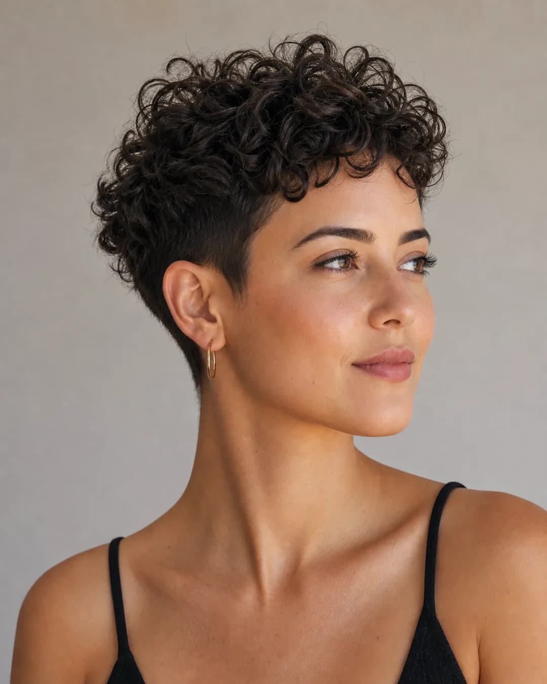 Pixie rizado natural — Corte de pelo pixie mujer