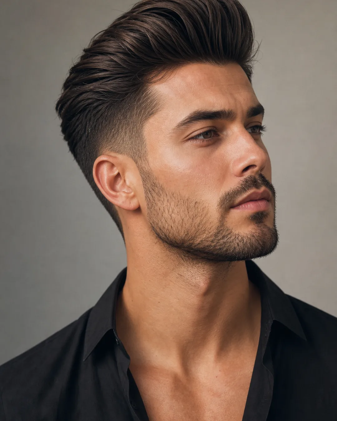 Pompadour moderno — Curtains modernos hombre