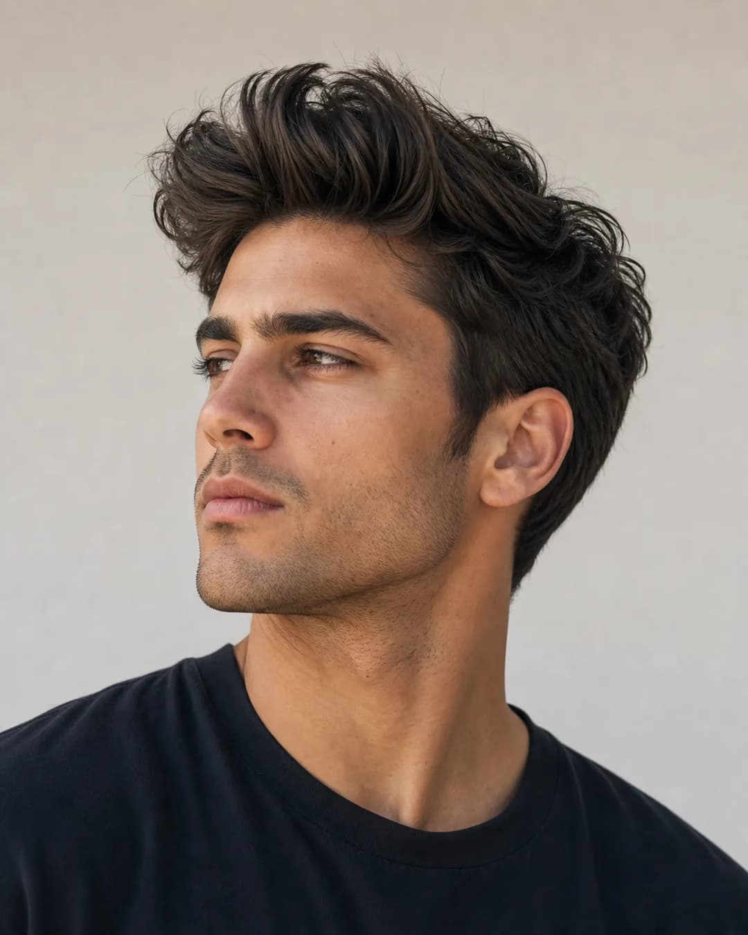 Quiff con largo medio — Curtains modernos hombre