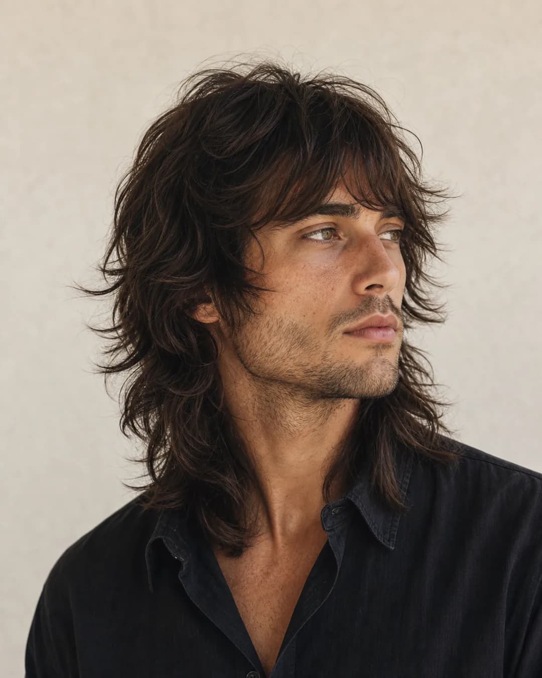 Shaggy largo 70s — Man bun hombre