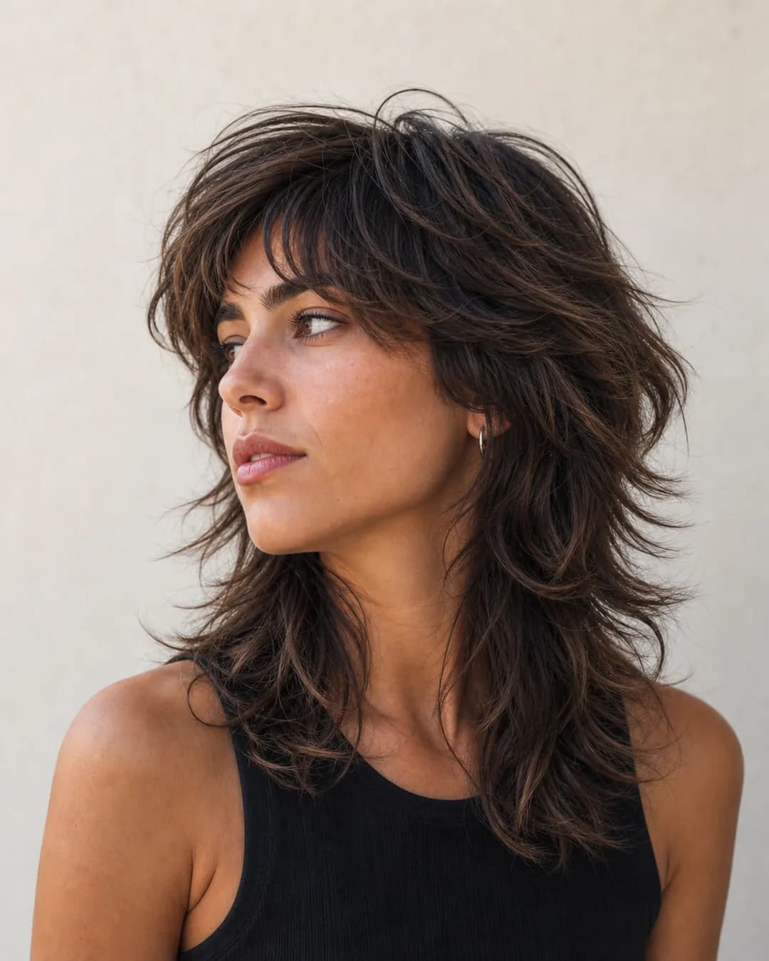 Wolf cut clásico — Wolf cut mujer