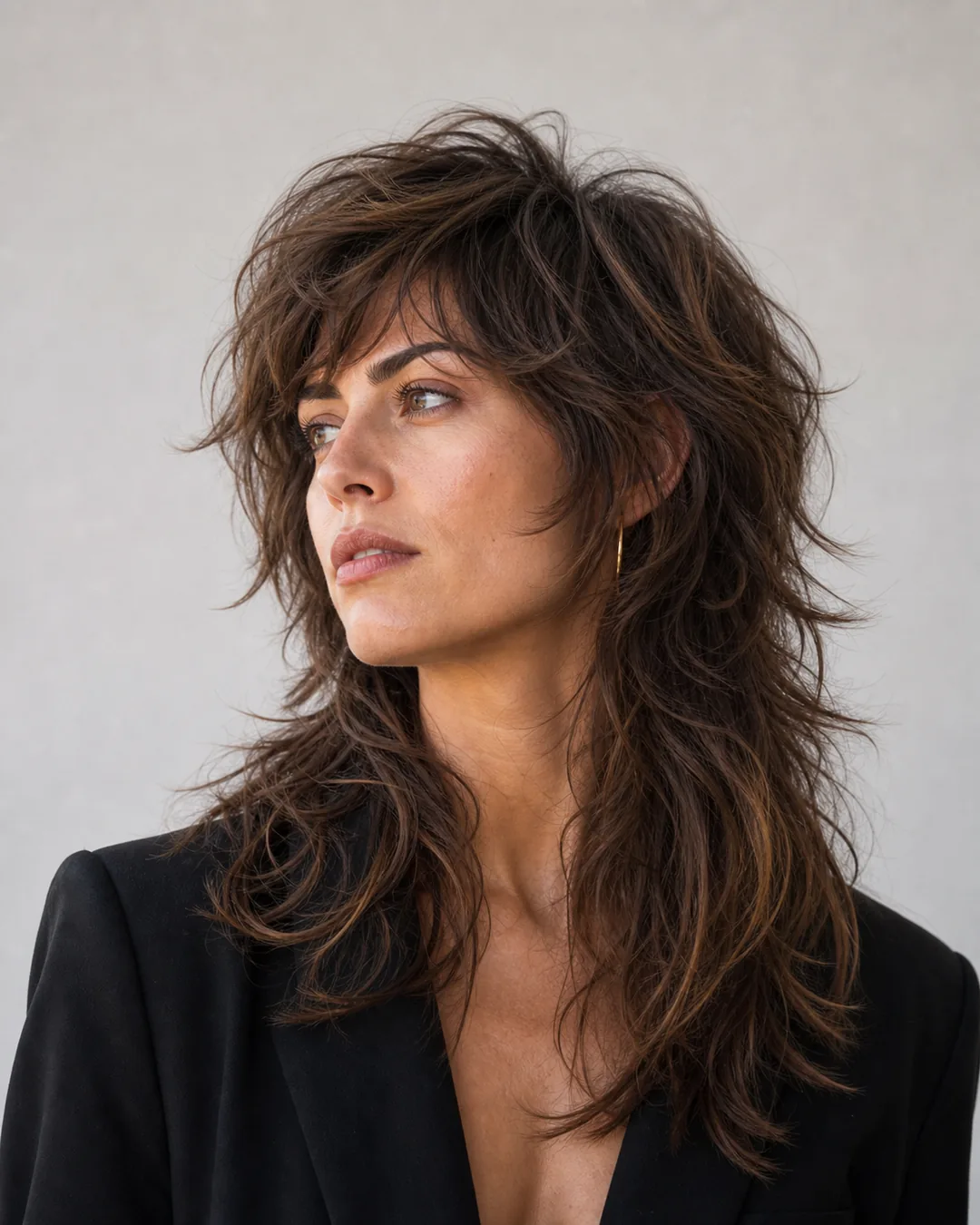 Wolf cut largo — Wolf cut mujer
