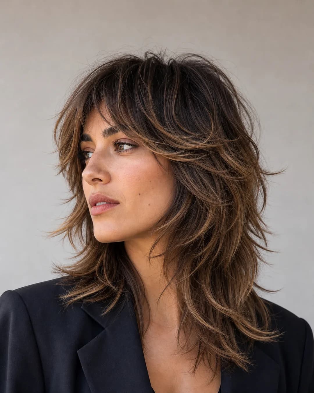 Wolf cut + balayage — Wolf cut mujer