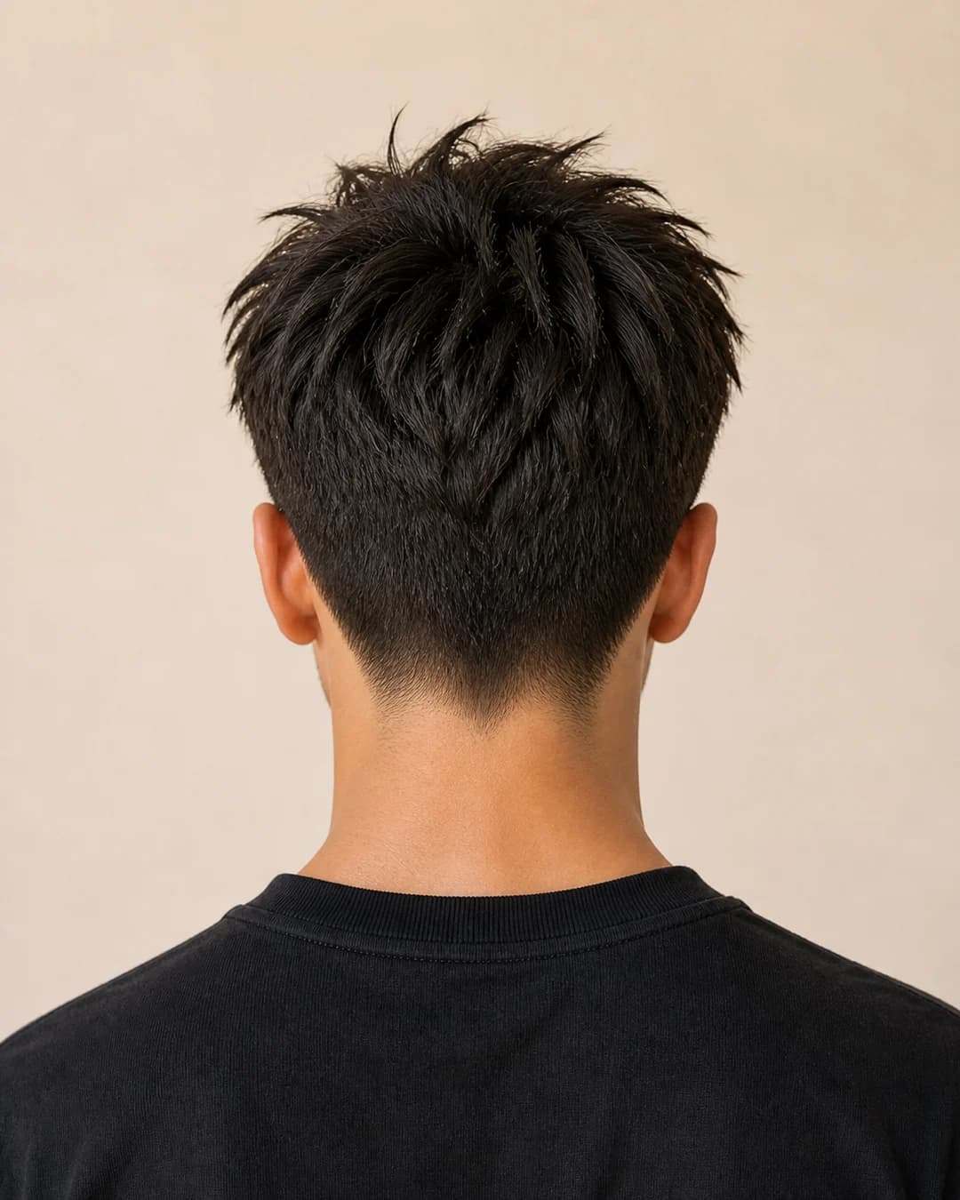 Boy Fringe Desordenado — vista posterior