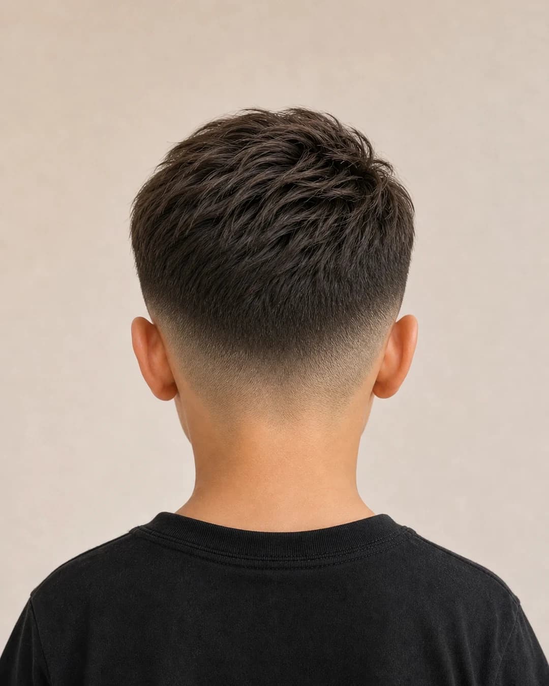 Messy Hair Fade Medio — vista posterior