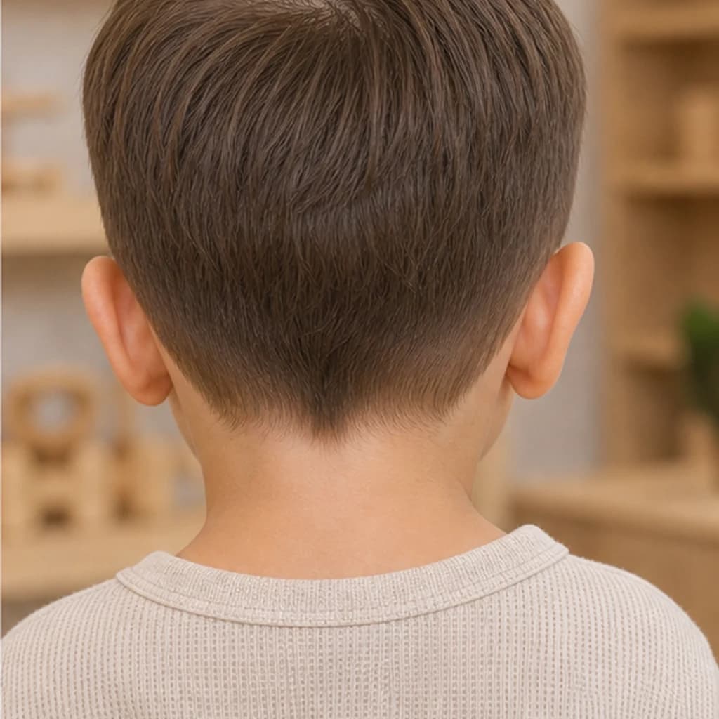 Peluquería infantil primer corte — vista posterior